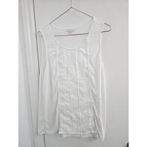 Skies Are Blue Women's Sleeveless Shirt Medium. White